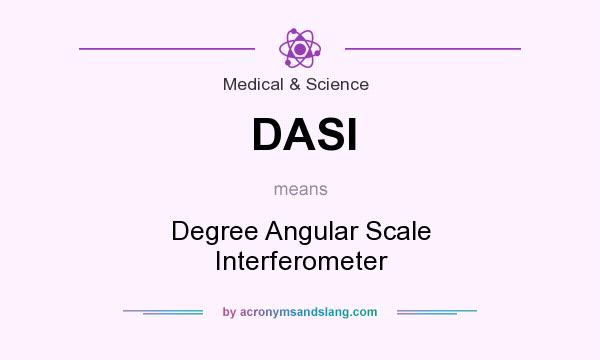What does DASI mean? It stands for Degree Angular Scale Interferometer