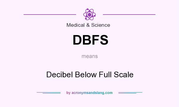 What does DBFS mean? It stands for Decibel Below Full Scale