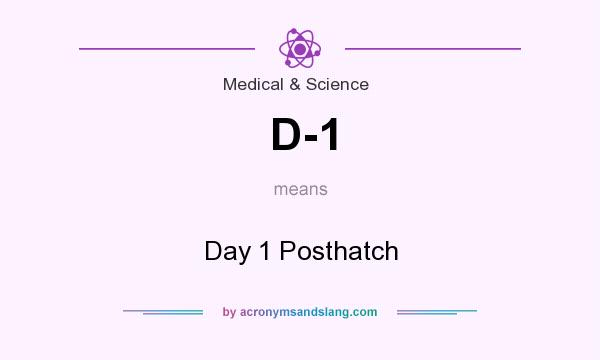 What does D-1 mean? It stands for Day 1 Posthatch