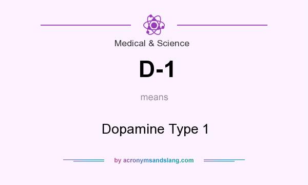 What does D-1 mean? It stands for Dopamine Type 1