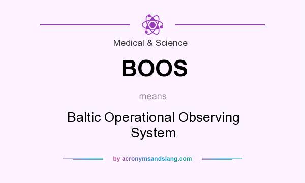 What does BOOS mean? It stands for Baltic Operational Observing System