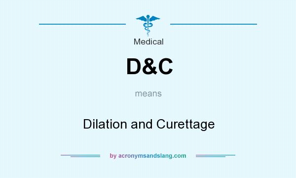 What does D&C mean? It stands for Dilation and Curettage