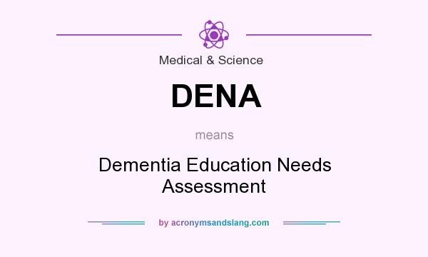 What does DENA mean? It stands for Dementia Education Needs Assessment