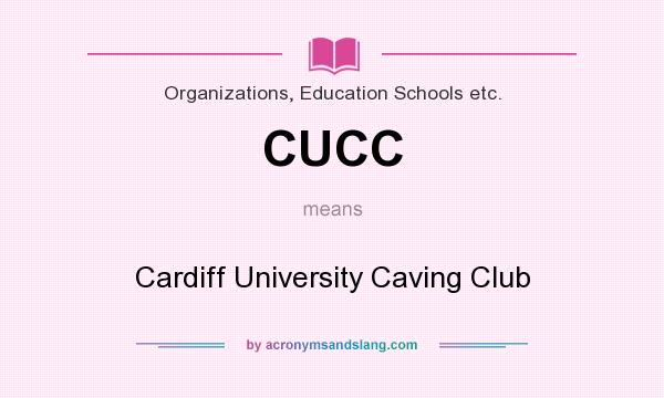 What does CUCC mean? It stands for Cardiff University Caving Club