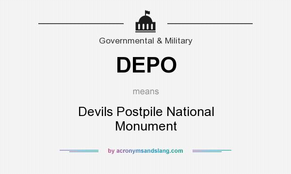 What does DEPO mean? It stands for Devils Postpile National Monument