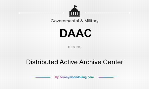 What does DAAC mean? It stands for Distributed Active Archive Center