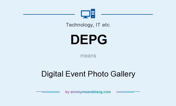 What does DEPG mean? It stands for Digital Event Photo Gallery