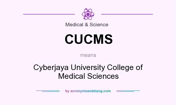 What does CUCMS mean? It stands for Cyberjaya University College of Medical Sciences