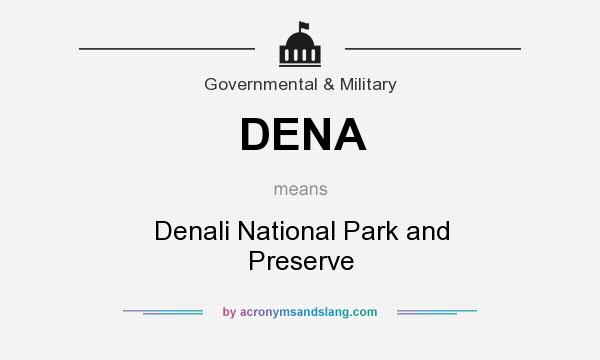What does DENA mean? It stands for Denali National Park and Preserve