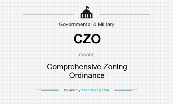 What does CZO mean? It stands for Comprehensive Zoning Ordinance