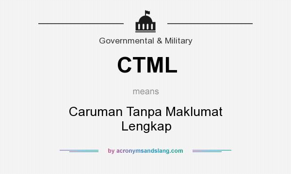 What does CTML mean? It stands for Caruman Tanpa Maklumat Lengkap