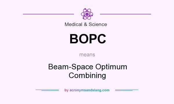 What does BOPC mean? It stands for Beam-Space Optimum Combining