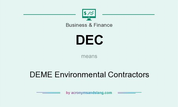 What does DEC mean? It stands for DEME Environmental Contractors