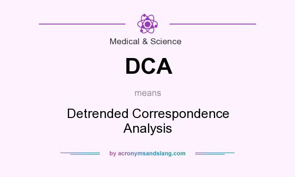 What does DCA mean? It stands for Detrended Correspondence Analysis