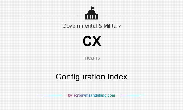 What does CX mean? It stands for Configuration Index