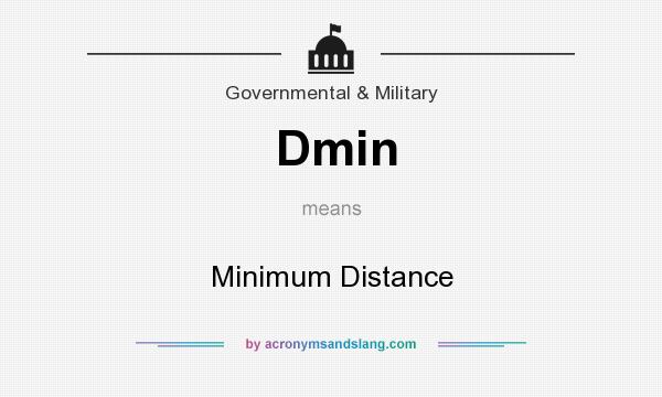 What does Dmin mean? It stands for Minimum Distance
