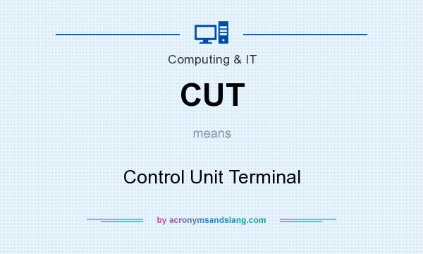 What does CUT mean? It stands for Control Unit Terminal