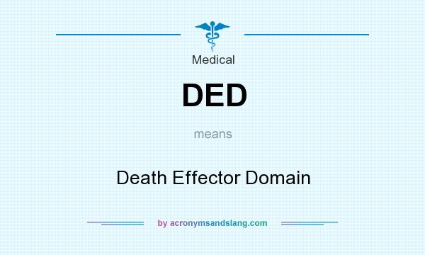 What does DED mean? It stands for Death Effector Domain