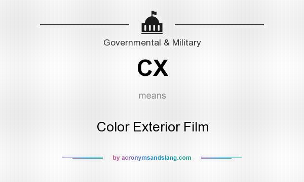 What does CX mean? It stands for Color Exterior Film