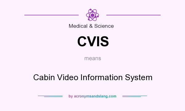 What does CVIS mean? It stands for Cabin Video Information System