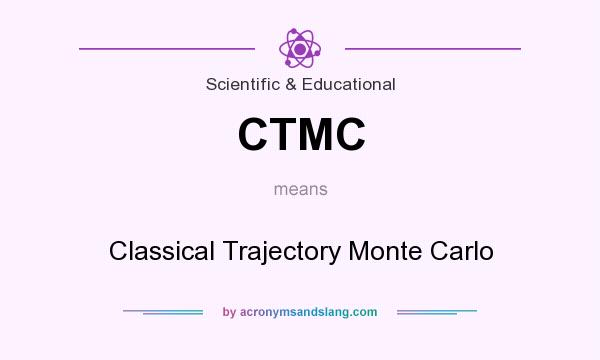 What does CTMC mean? It stands for Classical Trajectory Monte Carlo