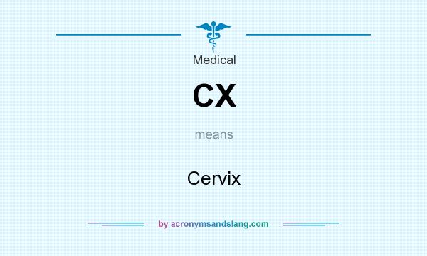 What does CX mean? It stands for Cervix