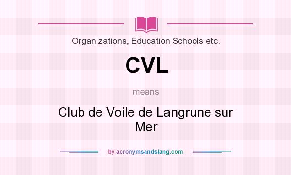 What does CVL mean? It stands for Club de Voile de Langrune sur Mer