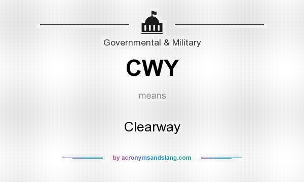 What does CWY mean? It stands for Clearway