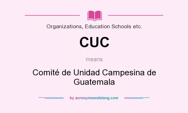 What does CUC mean? It stands for Comité de Unidad Campesina de Guatemala
