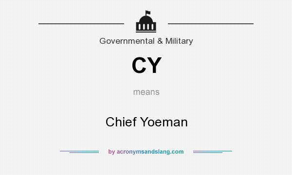 What does CY mean? It stands for Chief Yoeman