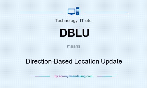 What does DBLU mean? It stands for Direction-Based Location Update