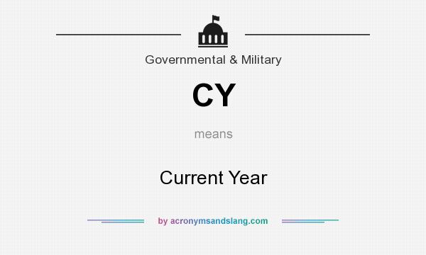 What does CY mean? It stands for Current Year