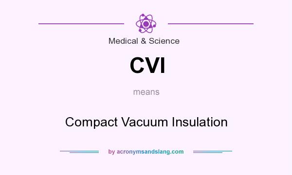 What does CVI mean? It stands for Compact Vacuum Insulation