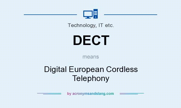 What does DECT mean? It stands for Digital European Cordless Telephony