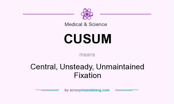 What does CUSUM mean? It stands for Central, Unsteady, Unmaintained Fixation