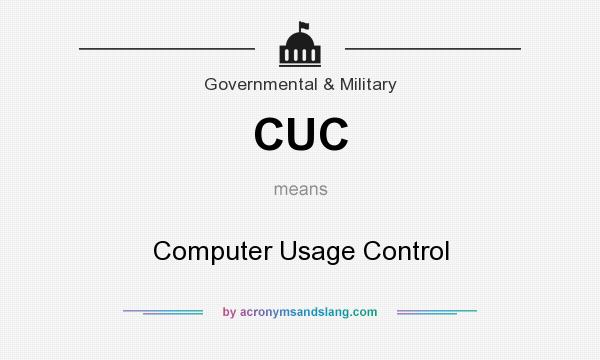 What does CUC mean? It stands for Computer Usage Control