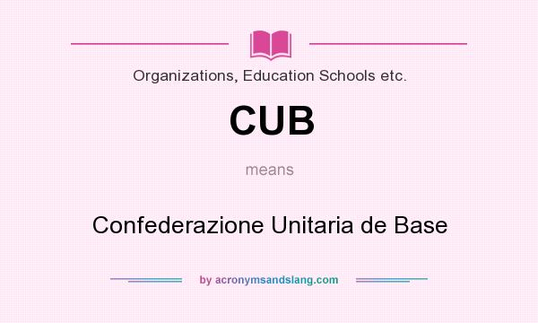 What does CUB mean? It stands for Confederazione Unitaria de Base