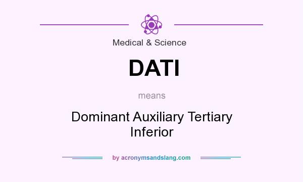 What does DATI mean? It stands for Dominant Auxiliary Tertiary Inferior