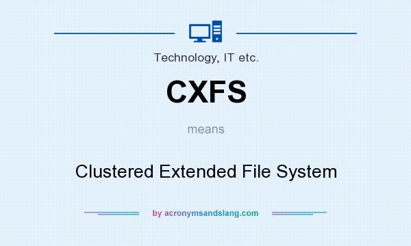 What does CXFS mean? It stands for Clustered Extended File System