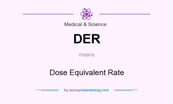 What does DER mean? It stands for Dose Equivalent Rate