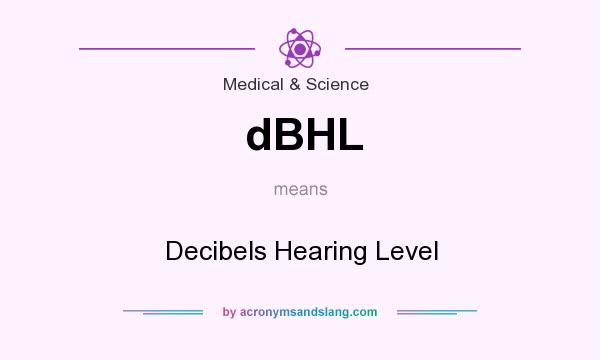 What does dBHL mean? It stands for Decibels Hearing Level