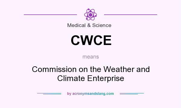 What does CWCE mean? It stands for Commission on the Weather and Climate Enterprise