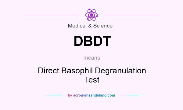What does DBDT mean? It stands for Direct Basophil Degranulation Test