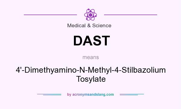 What does DAST mean? It stands for 4`-Dimethyamino-N-Methyl-4-Stilbazolium Tosylate