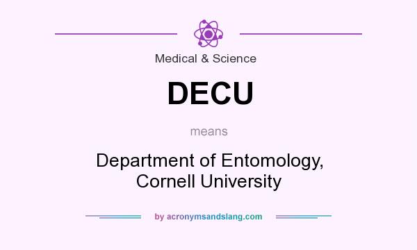 What does DECU mean? It stands for Department of Entomology, Cornell University