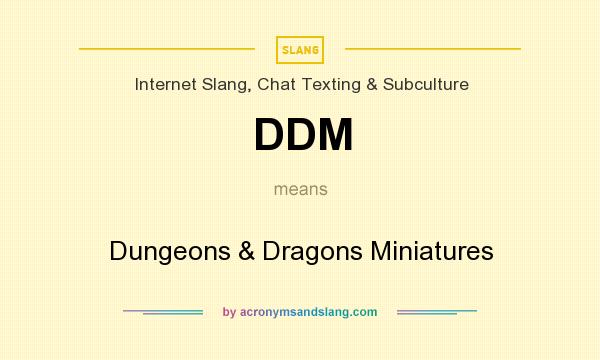 What does DDM mean? It stands for Dungeons & Dragons Miniatures