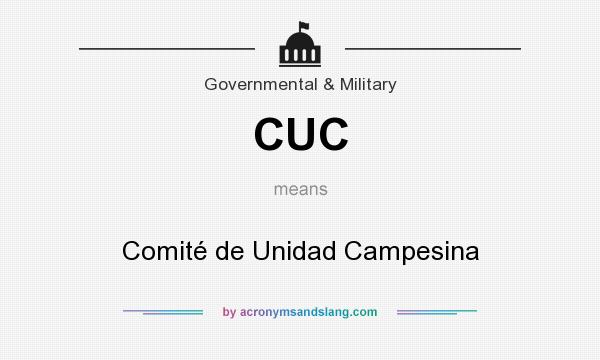 What does CUC mean? It stands for Comité de Unidad Campesina