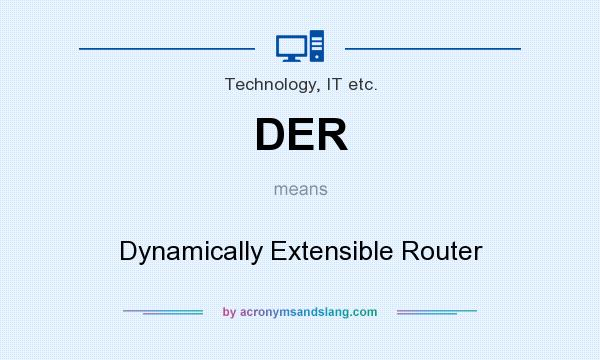What does DER mean? It stands for Dynamically Extensible Router
