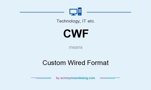 What does CWF mean? It stands for Custom Wired Format