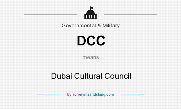 What does DCC mean? It stands for Dubai Cultural Council